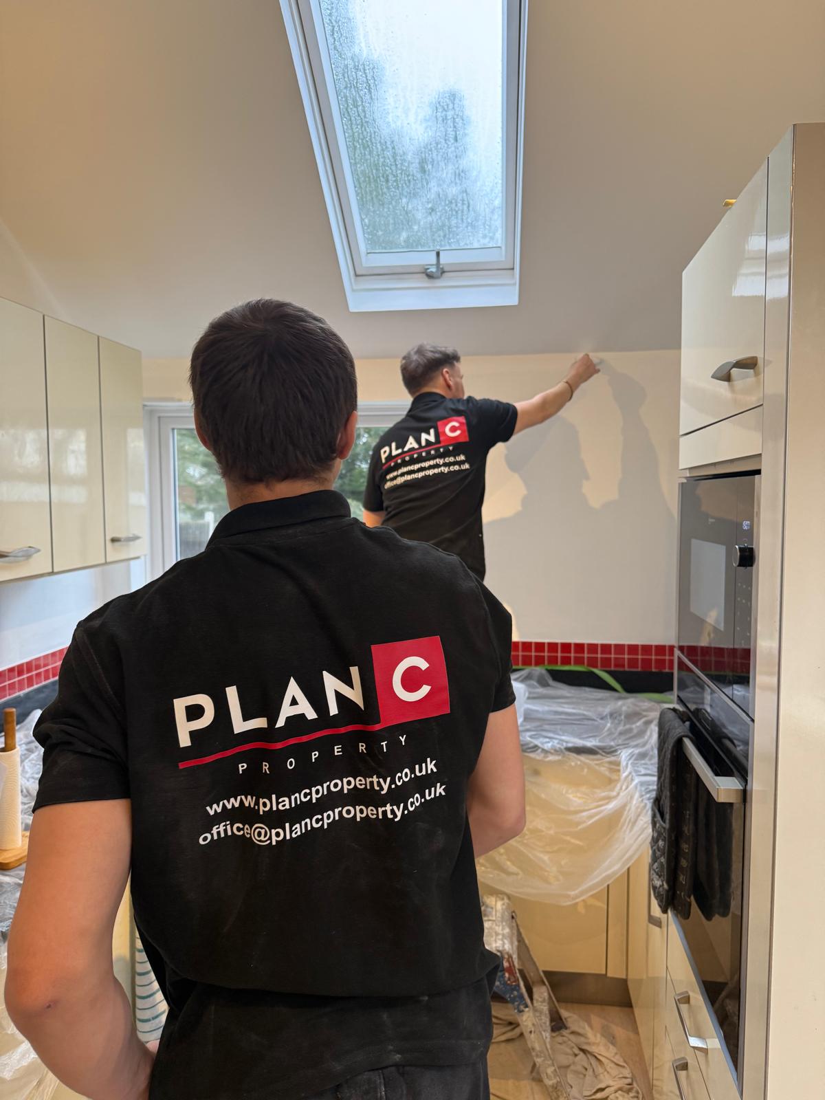 Plan C team mentoring and training on a property project